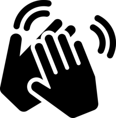 Claping Hands Sticker Outline Svg File, Free Vectors File